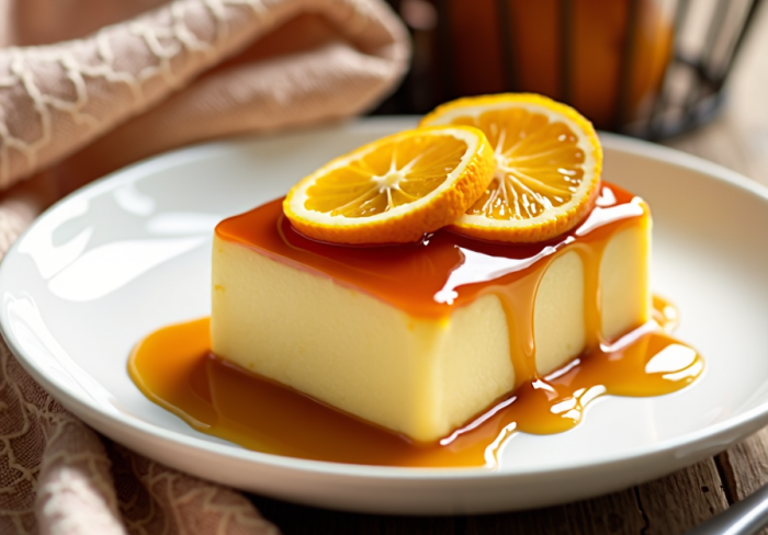 Flan de Zumo de Naranja.