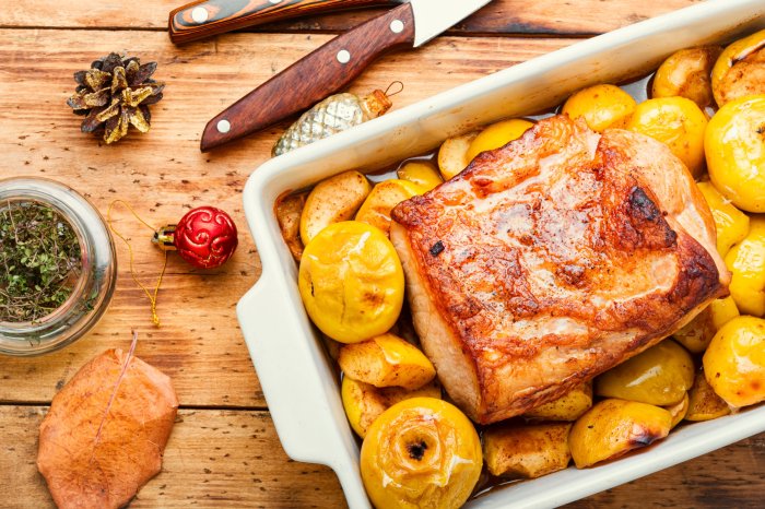 Lomo de Cerdo Asado en Salsa de Manzana