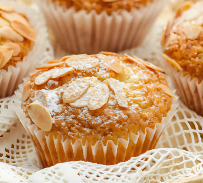 Mantecadas de Naranja y Almendra