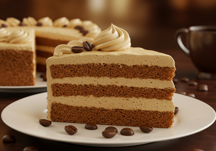 Tarta de Bizcocho y Crema de Café